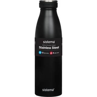 Sistema Stainless Steel drikkeflaske 500 ml - Sort