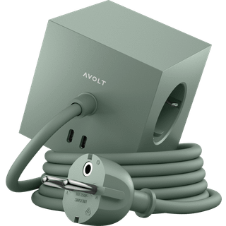 Avolt Square 1 USB C & Magnet 180cm Oak Green