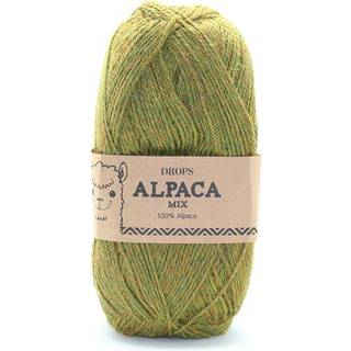 DROPS Alpaca 7233 Gulgrøn (Mix) Indhold: 100% superfin alpaca Garngruppe: A (23 - 26 masker) / 5 ply / sport Vægt/længde: 50 g = ca. 167 meter Anbefalede pinde: 3 mm Strikkefasthed: 10 x 10 cm = 24 m x 32 p Håndvask, max 30°C / Tørres fladt / Kan filtes.