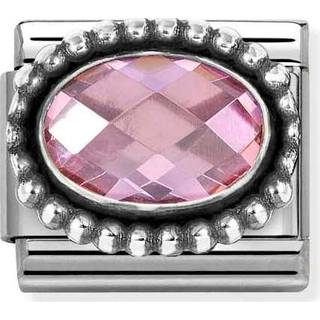 Nomination Pink Faceted Stone Charm - Silver
