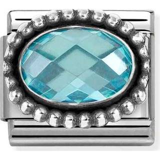 Nomination Blue Faceted Stone Charm - Silver