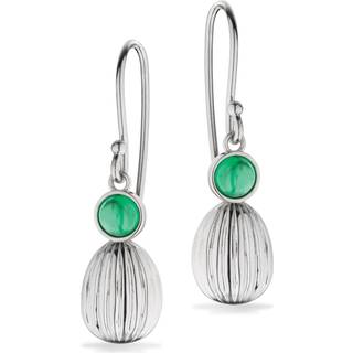 Scrouples øreringe med grøn cubic zirkonia i sølv