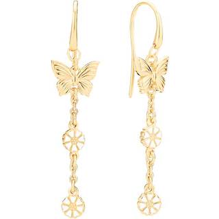 Lund Copenhagen Marguerit øreringe med sløjfer i forgyldt