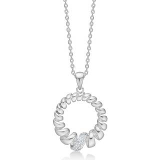 Mads Z Swirl with Topaz halskæde i sølv med hvid topas