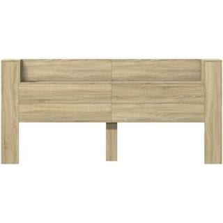 Sengegavl Med Opbevaring Og Led-Lys 180X16,5X103,5 Cm - Sonoma-eg / 220 x 16.5 x 103.5 cm