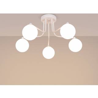 Astral loftlampe, hvid, længde 64 cm, stål/glas, 5 lyskilder.