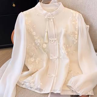 TEMU Fashionable Embroidered Long-sleeve Shirt