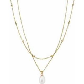 Nature's Wonder 9ct Solid Gold Beachcomber Layered Necklace with Pearl