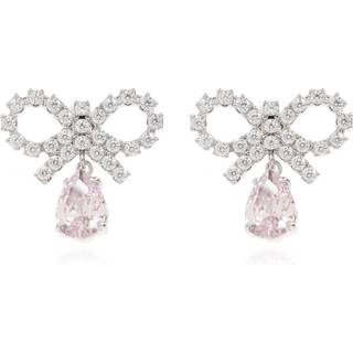 Self-Portrait Micro Bow embellished earrings - silver - One Size