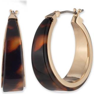 Lauren Ralph Lauren Lauren Ralph Lauren Gold Tone Walton Tort Hoop Earrings
