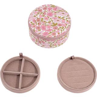 Bon Dep smykkeskrin m. Liberty print round - Poppy and Daisy