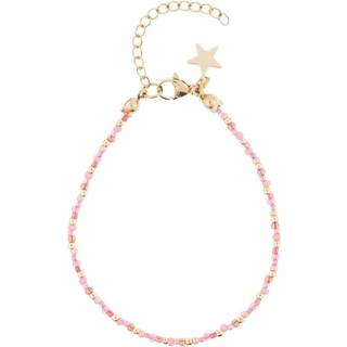 DARK Glass Bead Bracelet 2 mm Rose Mix