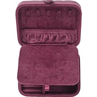 VRS smykkeskrin firkantet med 2 rum - bordeaux (På lager i butik)