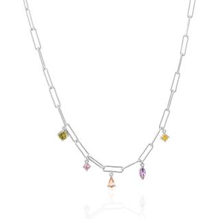 Sif Jakobs Rimini halskæde i sølv med multi zirkoner - Str. 45