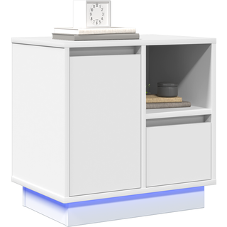 Natskab 2 pcs Hvid 50 x 34,5 x 50 cm. Konstrueret træ