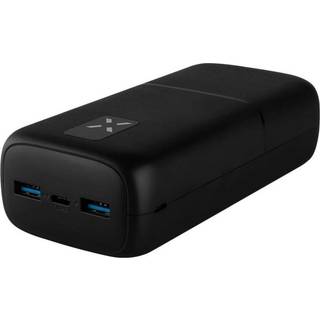 Fixed 2 x USB-A 1 x USB-C 20W Power Bank 30.000 mAh - Sort