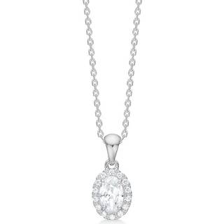 Mads Z Stellar halskæde i sølv med cubic zirkonia