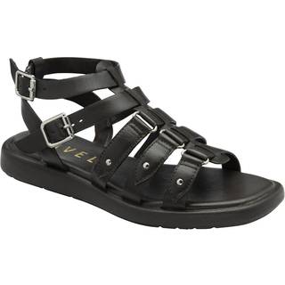 Ravel Ravel Black Leather Flat Sandals