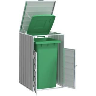 Skraldespandsskjuler 72X81X115 Cm 1 Rum Stål - 1 / Grå