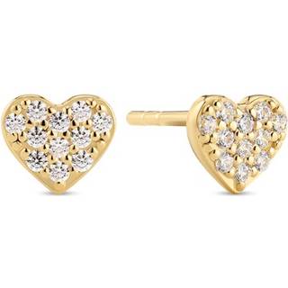 Cuore Øreringe, Gold Plated