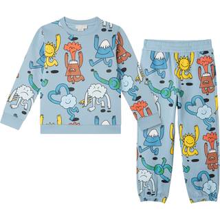 Stella McCartney Kids Baby Earth cotton fleece tracksuit - blue - Y 5