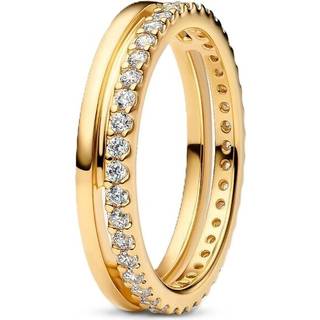 Pandora Gold Double Band Ring - 54