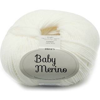 DROPS BABY Merino 01 Hvid (Uni Colour) Indhold: 100% extra fine Merino uld Garngruppe: A (23 - 26 masker) / 5 ply / sport Vægt/længde: 50 gram = ca. 175 meter Anbefalede pinde: 3 mm Strikkefasthed: 10 x 10 cm = 24 m x 32 p Maskinvask, Finvask 40ºC / Brug aldrig skyllemiddel / Tørres fladt.