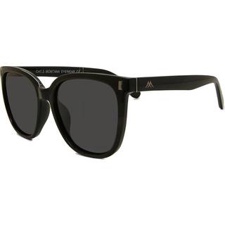 Montana Briller MP190 Polarized MP190 53 Solbriller Kvinder Black - Shiny Black - 53mm