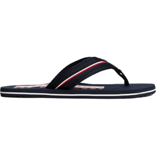 Tommy Hilfiger Herren Zehensandalen schwarz Textil & Canvas