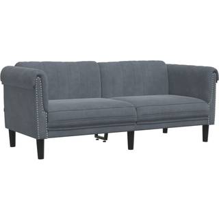 Stol Velour - Mørkegrå / 2-sædet