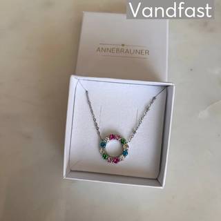 ANNEBRAUNER Big Rose/Pink Circle Halskæde