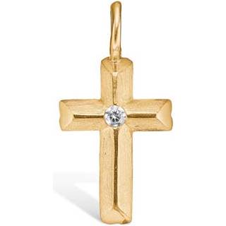 Blossom Copenhagen vedhæng kors forgyldt med cubic zirkonia15mm