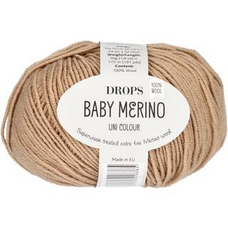 DROPS BABY Merino 55 Jordnød Indhold: 100% extra fine Merino uld Garngruppe: A (23 - 26 masker) / 5 ply / sport Vægt/længde: 50 gram = ca. 175 meter Anbefalede pinde: 3 mm Strikkefasthed: 10 x 10 cm = 24 m x 32 p Maskinvask, Finvask 40ºC / Brug aldrig skyllemiddel / Tørres fladt.