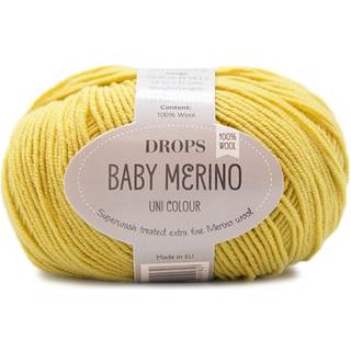 DROPS BABY Merino 45 Citron (Uni Colour) Indhold: 100% extra fine Merino uld Garngruppe: A (23 - 26 masker) / 5 ply / sport Vægt/længde: 50 gram = ca. 175 meter Anbefalede pinde: 3 mm Strikkefasthed: 10 x 10 cm = 24 m x 32 p Maskinvask, Finvask 40ºC / Brug aldrig skyllemiddel / Tørres fladt.