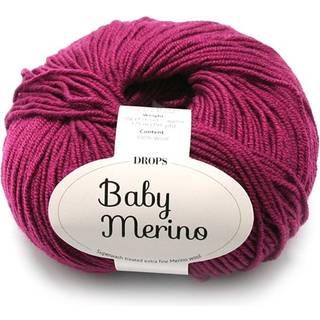 DROPS BABY Merino 34 Lyng (Uni Colour) Indhold: 100% extra fine Merino uld Garngruppe: A (23 - 26 masker) / 5 ply / sport Vægt/længde: 50 gram = ca. 175 meter Anbefalede pinde: 3 mm Strikkefasthed: 10 x 10 cm = 24 m x 32 p Maskinvask, Finvask 40ºC / Brug aldrig skyllemiddel / Tørres fladt.