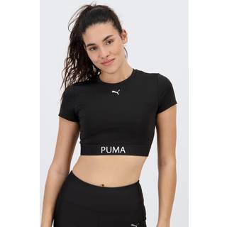Women&#39;s Puma STRONG Crop T-Shirt, Black, Size M, Clothing - Black - M