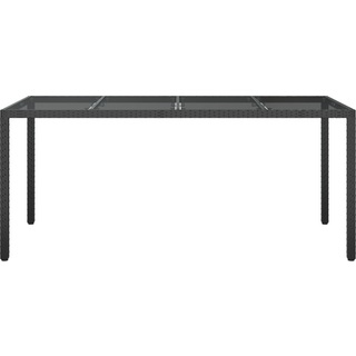 Have Spisebord Sort 190x90x75 cm Poly Rattan