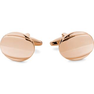 Rosaguldfarvede Kurvede Ovale Manchetknapper