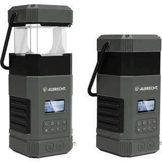 Albrecht DR114 DAB+ Udendørs solcelle camping lygte med radio