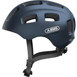 ABUS Youn-I 2.0 Cykelhjelm, Midnight Blue M - In-mold design, LED-baglys, 180° synlighed, Zoom Ace Evo justeringssystem