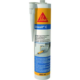 Sika Vådrums- og byggesilikone, Sikasil-C Grå, 300 ml