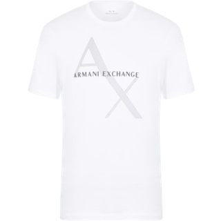 Armani Exchange Crew Neck Logo T Shirt White