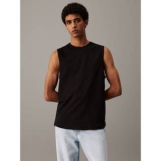 Cotton Badge Tank Top - Black - XL