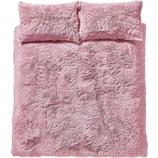 Catherine Lansfield Catherine Lansfield Pink So Soft Cuddly Deep Pile Duvet Cover and Pillowcase Set