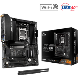 ASRock X870 PRO-A WIFI Bundkort - AMD X870 - AMD AM5 socket - DDR5 RAM - ATX