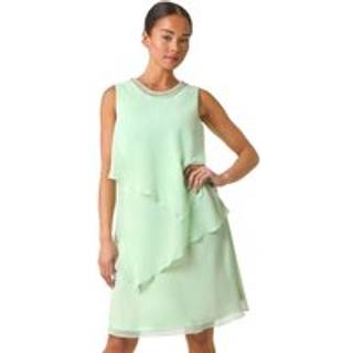 Roman Roman Green Petite Trim Layer Shift Dress - EU 36 (UK 8)
