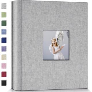 Popotop fotoalbum 4x6-600 fotos fotob?ger med 600 vandrette og lodrette lommer linned coveralbum til familie bryllupsdag babyferiebilleder
