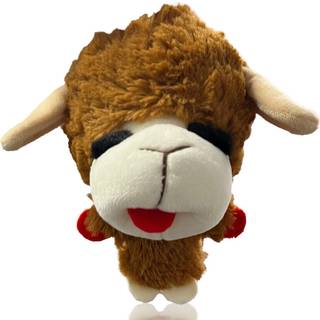 Multipet Knobby Noggins Dog legetøj Lam Chop | Lambchop Knobby Noggins Knobby | Noggins Squeaky Dog Toy Plush | 5 """" | Officielt licenseret (brun