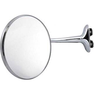 United Pacific C5007 Poleret rustfrit stål 4 -tommer rund klassisk stil dørkant spejl justerbar beslag - et spejl