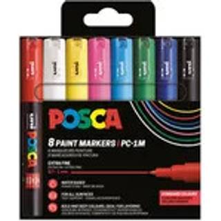 POSCA Tusser POSCA PC-1M 8-sæt - Flerfarvet